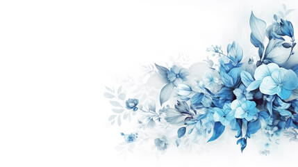 forget-me-nots on white background blue flowers and petals