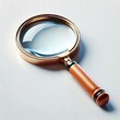 © riko2022 - Magnifying glass isolated on a bright white background, ideal for professional use