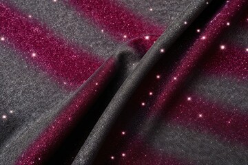 Wall Mural - Deep Red Purple Haze Gradient on Textured Grey Fabric with Sparkling Light Effects and Spacious Text Area