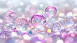 © KetutJaya - Iridescent soap bubbles float against a bokeh background of pastel colors, creating a dreamy, ethereal image perfect for various design projects.