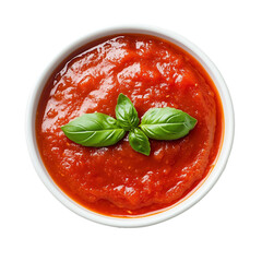 Red tomato sauce isolated on white