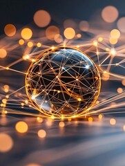 Poster - Network diagram connecting global offices symbolizing the integration of digital transformation strategies