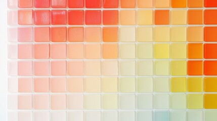 Aufkleber - Colorful Gradient Tiles in Soft Warm Tones for Design Inspiration