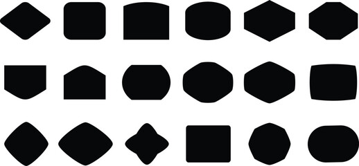 Wall Mural - abstract and vector basic shapes collection. geometric formal shape. polygonal elements. trendy mini