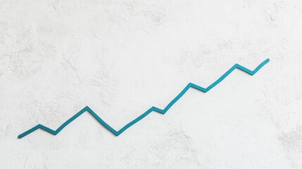 Poster - Increasing Trend Graph with Blue Line Against Textured Background
