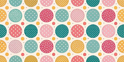 Poster - A colorful pattern of circles with a white background