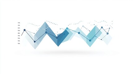 Aufkleber - Abstract Data Visualization with Lines and Geometric Shapes