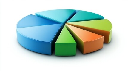 Poster - Colorful Pie Chart with Segments Representing Data Visualization