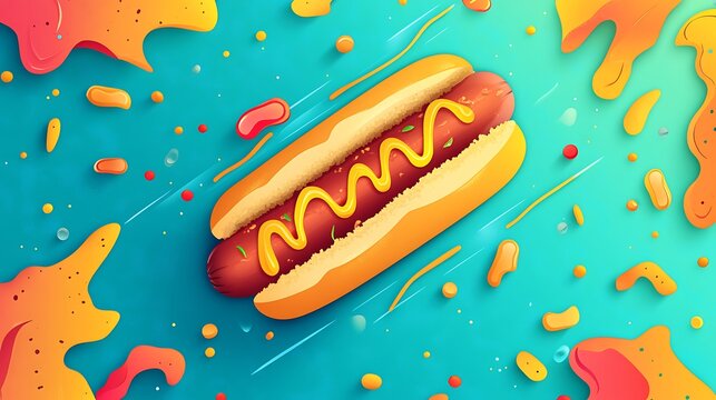 Iconic Dishes Illustration Featuring Global Cuisine and Traditional Recipes