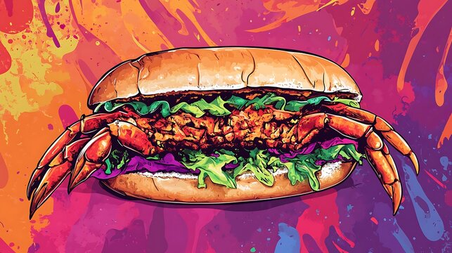 Iconic Dishes Illustration Featuring Global Cuisine and Traditional Recipes