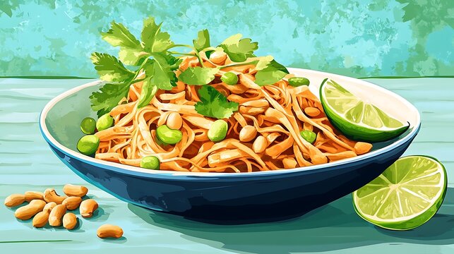 Iconic Dishes Illustration Featuring Global Cuisine and Traditional Recipes