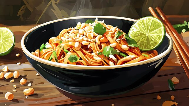 Iconic Dishes Illustration Featuring Global Cuisine and Traditional Recipes