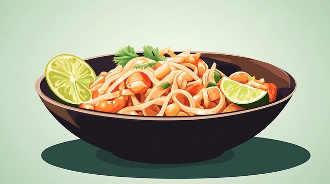 Iconic Dishes Illustration Featuring Global Cuisine and Traditional Recipes