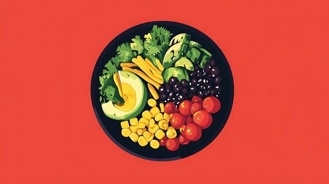Iconic Dishes Illustration Featuring Global Cuisine and Traditional Recipes
