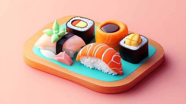 Iconic Dishes Illustration Featuring Global Cuisine and Traditional Recipes