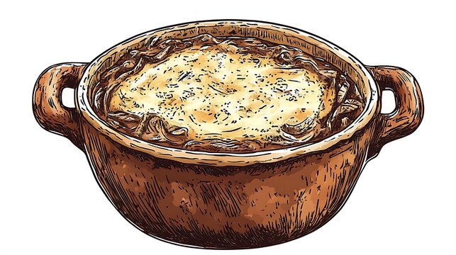 Iconic Dishes Illustration Featuring Global Cuisine and Traditional Recipes