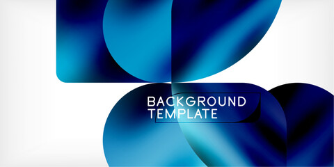 Poster - Color geometric shapes background shadow circles