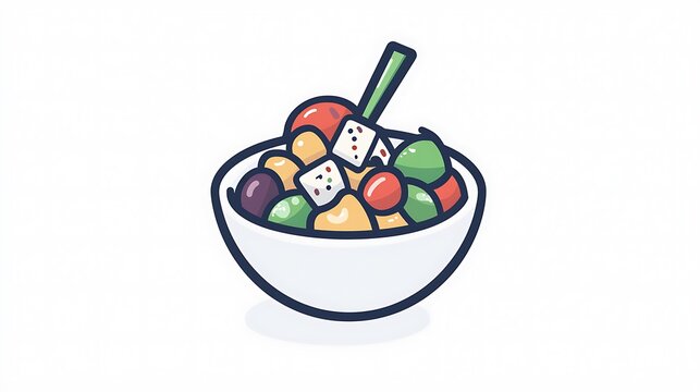 Iconic Dishes Illustration Featuring Global Cuisine and Traditional Recipes