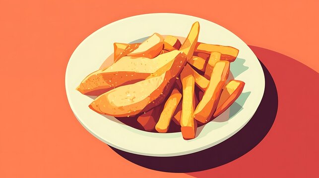Iconic Dishes Illustration Featuring Global Cuisine and Traditional Recipes