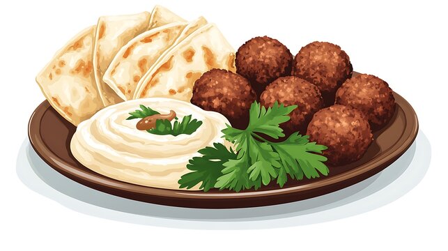 Iconic Dishes Illustration Featuring Global Cuisine and Traditional Recipes
