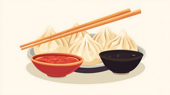 Iconic Dishes Illustration Featuring Global Cuisine and Traditional Recipes