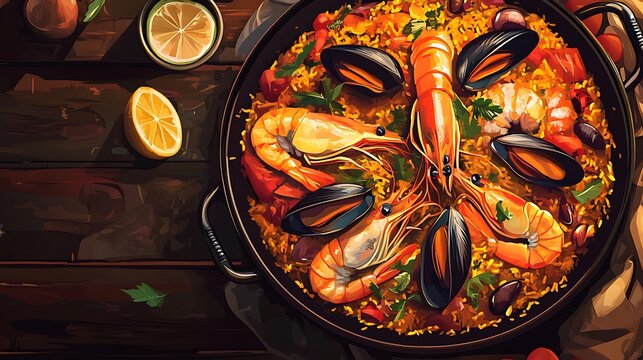 Iconic Dishes Illustration Featuring Global Cuisine and Traditional Recipes