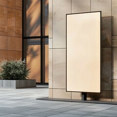 Poster - Detailed Image of Billboard Mockup on Brown Wall Mockup