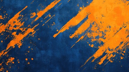 Vibrant royal blue and orange grunge textures for poster and web banner design, perfect for extreme, sportswear, racing, cycling, football, motocross