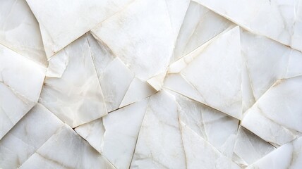 Aufkleber - Crafting intricate geometric abstract shapes background, white paper sheets form modern and elegant designs with highlighted and shadowed areas
