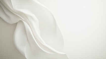 Aufkleber - Abstract geometric background aesthetic design created with wavy white paper, perfect for minimalist and modern projects