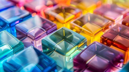 Poster - Colorful Glass Cubes