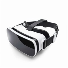 Poster - Modern vr headset isolated on white background, representing the immersive world of virtual reality