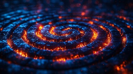 Poster - glowing labyrinth of energy a captivating electric circuit symbolizing modern technology s flow