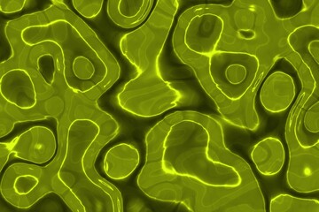 Aufkleber - cute yellow flowing fluorescent magic rifts computer graphics background or texture illustration