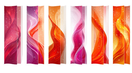 Poster - Dynamic abstract waves digital art vibrant color flow studio close-up modern aesthetics for design inspiration