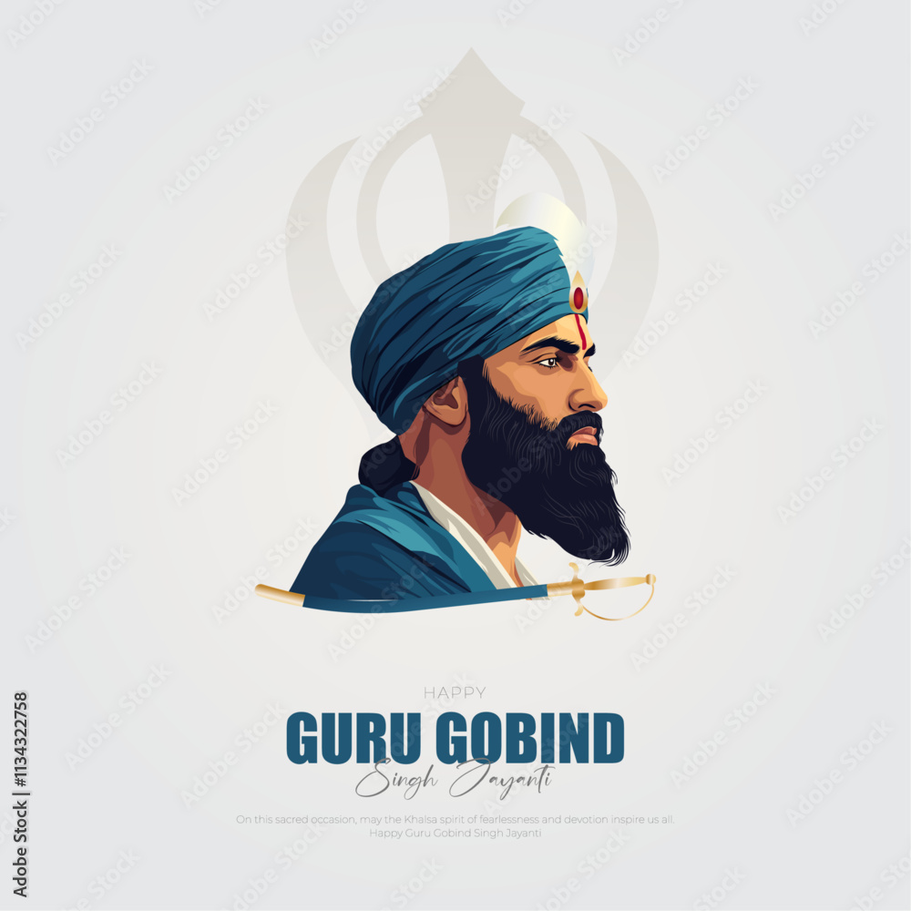 Happy Guru Gobind Singh Jayanti social media Post and Greeting Card ...
