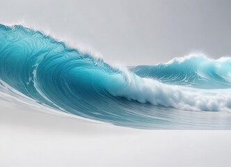Wall Mural - white background with a gentle blue wave undulation , soothing, peaceful, elegant