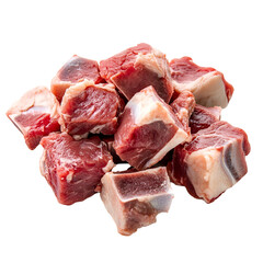 Wall Mural - Fresh Raw Lamb Meat Cubes Ready For Cooking