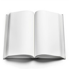 Aufkleber - open book with blank pages on a white background, perfect for displaying your text or images