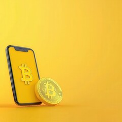 Poster - A fake Bitcoin investment app being uninstalled on a phone.