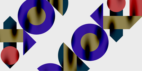 Aufkleber - Vibrant abstract background circles with smooth gradients, creating a dynamic and modern design. Ideal for creative, tech, or contemporary-themed projects