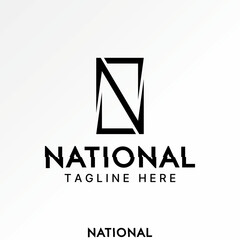 Poster - Logo design graphic concept creative premium vector stock image graphic initial N or Z line font square window infinity to monogram typography house