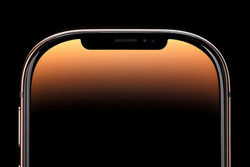 Poster - Close-up of a smartphone's top edge, displaying a warm-toned gradient on the screen.