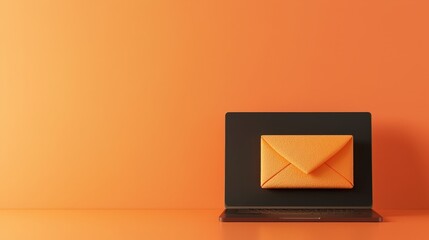 Poster - A phishing email with a Bitcoin logo on a laptop screen.
