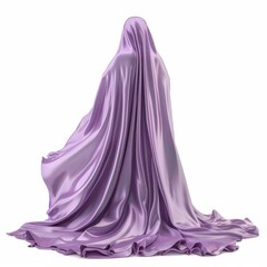 Poster - Purple cloth gracefully drapes over an unseen presence, creating a sense of mystery and elegance