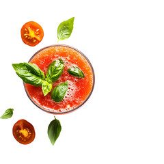 Wall Mural - Tomato Basil Juice, Freshly Made, Summer Drink