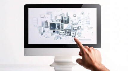 Poster - Modern Business Strategy Concept Displayed on Computer Screen