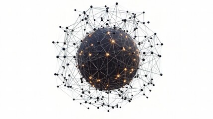 Poster - Futuristic Global Social Network Illustration with Connectivity Concepts