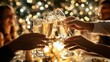 © William - Diverse Group Celebrating with a Toast at Dinner