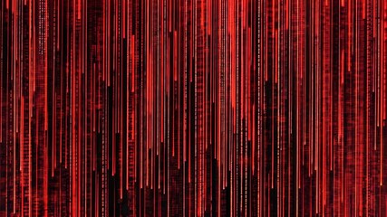 Aufkleber - Binary Code Abstract Background particles falling like rain with bokeh effect from a bright light source background, ideal for websites, presentations and motion graphics